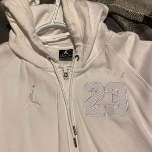 Jordan Hoodie. Mens size Small. All white